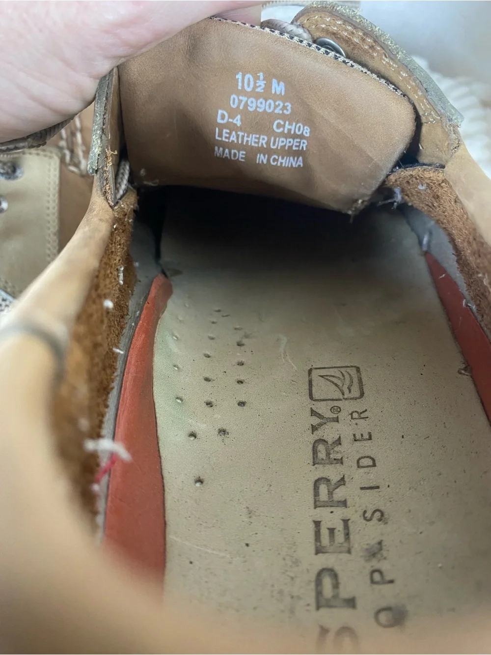 Sperry Top-Sider Billfish 3-Eye Men’s Leather Boat Shoes Tan Beige 10.5M 0799023